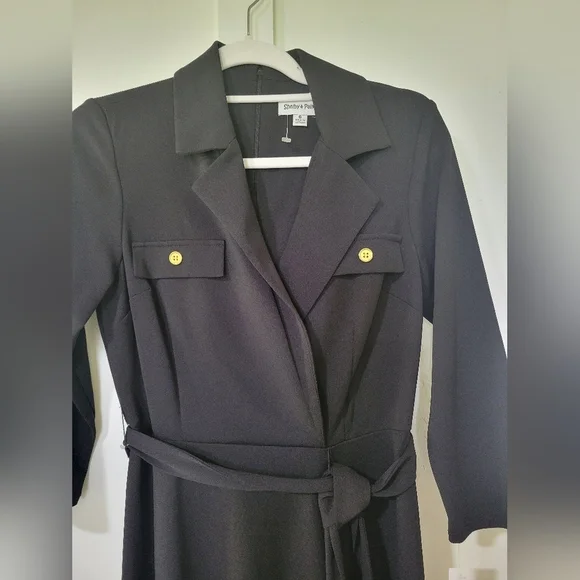 Shelvy Palmer Black Belted Dress - Picture 7 of 16